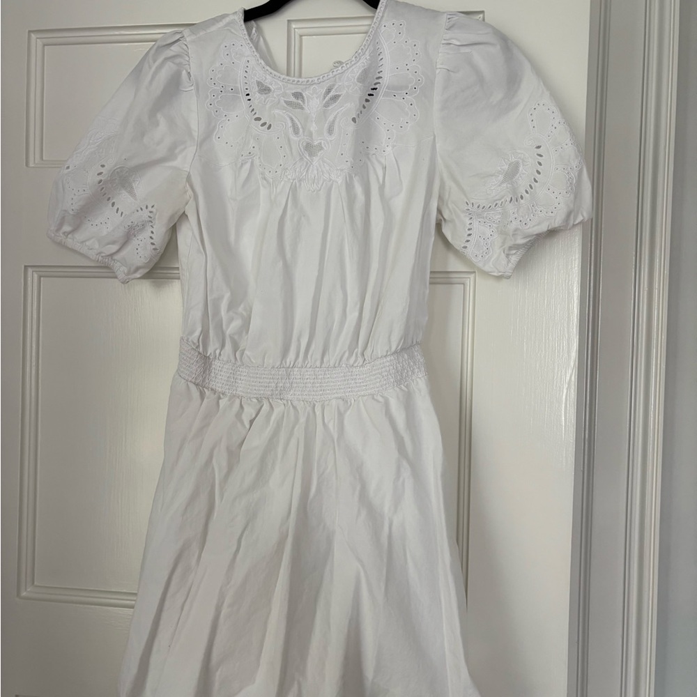 Little Moon White Puff Sleeve Sundress